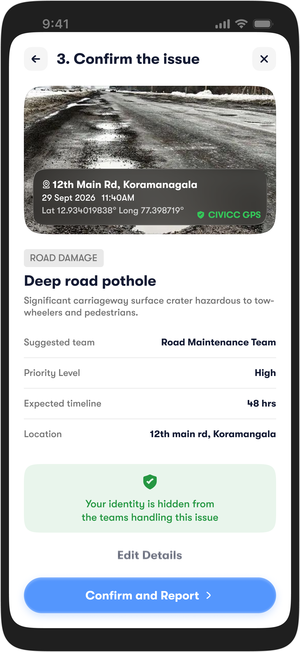 Civicc AI Category Classification & Confirmation